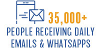 30,000 people receiving daily emails and whats app